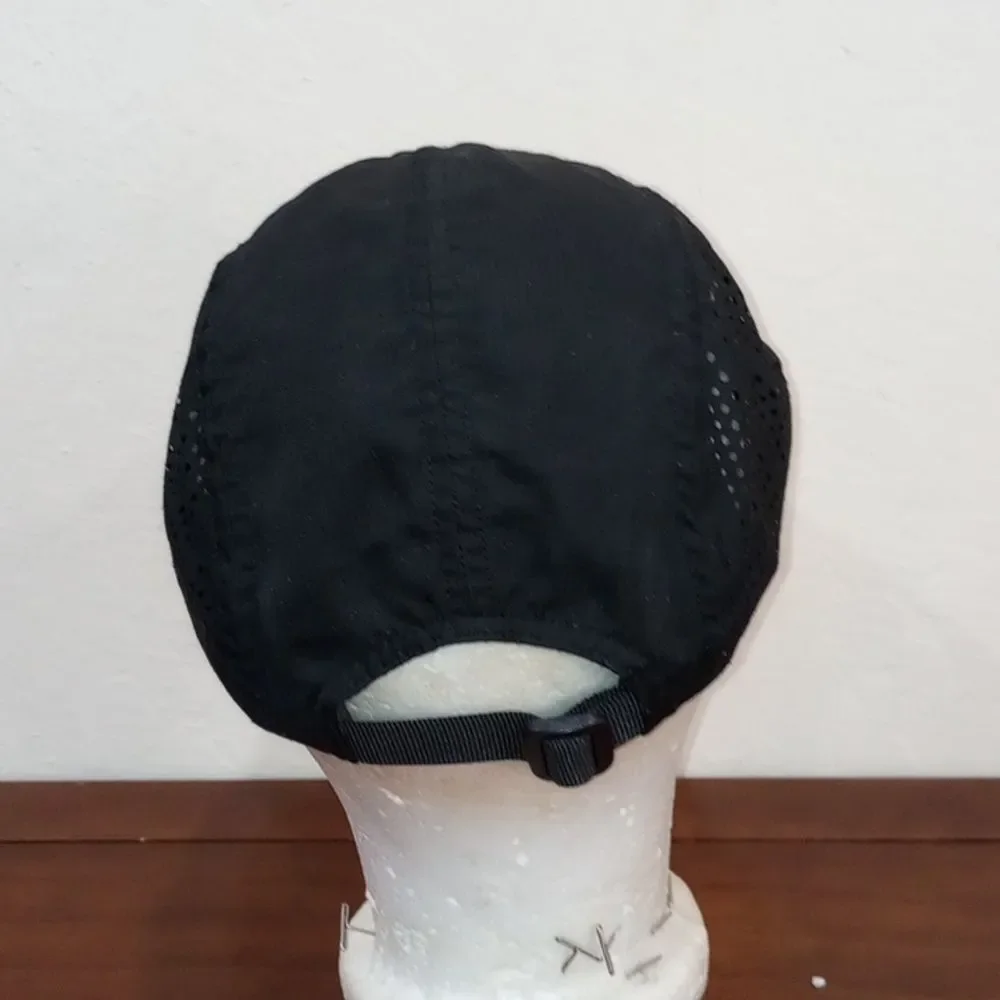 Women's Black Mesh Running Hat - Adjustable